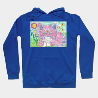 Pink cat Hoodie